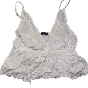 Brandy Melville one size white flowy top